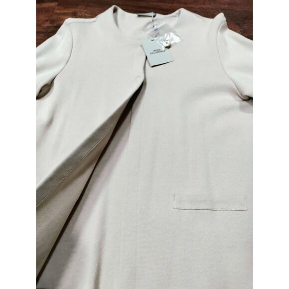 NWT Maria Bellentani Bell Sleeve Two-Button Front Cardigan Beige Women's Size M - Picture 9 of 13